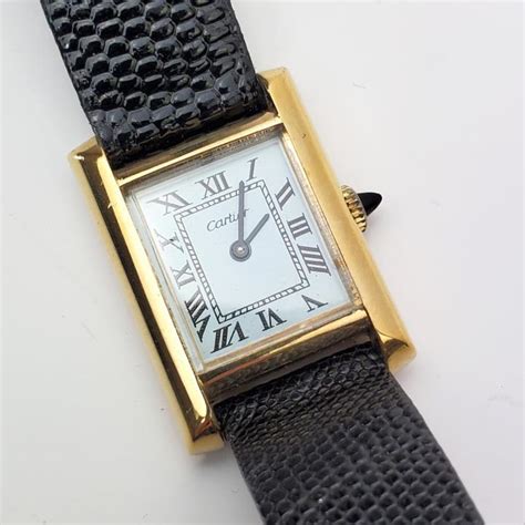 cartier watch 18k gold electroplated